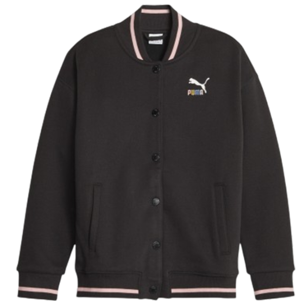 Толстовка для девочек Puma Classics Sweater Wthr Bomber Jacket G 128/ Черный photo 1
