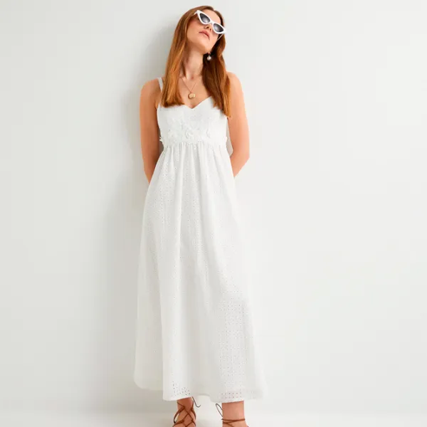 Rochie pentru femei Koton 4SAK80174EW XL/ White photo 3