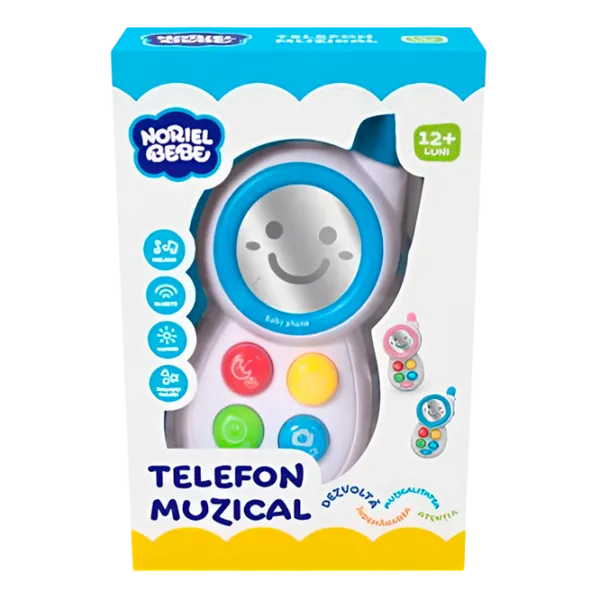 Интерактивная игрушка Noriel Minibo Telefon Muzical 12+ месяцев/ Голубой photo 1