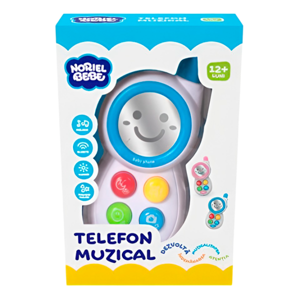 Интерактивная игрушка Noriel Minibo Telefon Muzical 12+ месяцев/ Голубой photo 1