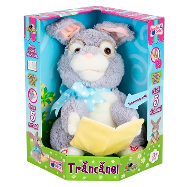 Интерактивная игрушка Noriel Noriel Pets Trancanel Iepurasul Povestitor 3+/ Серый photo 1