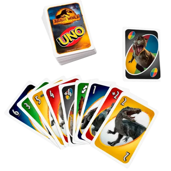 Joc de masă Mattel Jurassic World 7+/ Uno photo 1