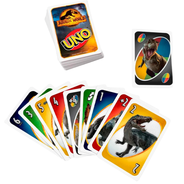 Joc de masă Mattel Jurassic World 7+/ Uno photo 1