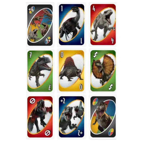 Joc de masă Mattel Jurassic World 7+/ Uno photo 2