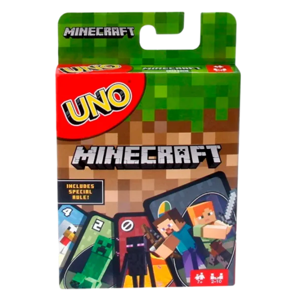 Joc de masă Mattel Uno Minecraft 7+/ Uno photo 1 Joc de masă Mattel Uno Minecraft 7+/ Uno photo 1