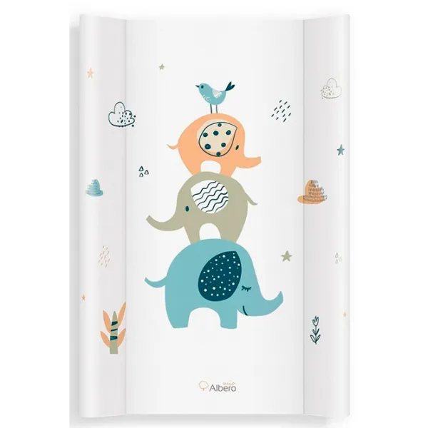 Saltea de înfăşat Albero Mio PT70 434 Elephants Unisex/ 0+/ White photo 1