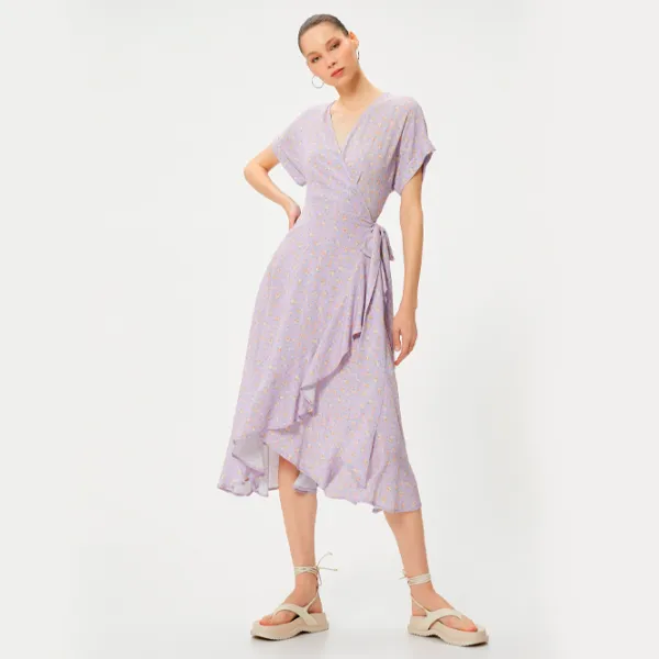 Платье для женщин Koton 4SAL80119IW M/ Светло-фиолетовый photo 4 Платье для женщин Koton 4SAL80119IW M/ Светло-фиолетовый photo 4