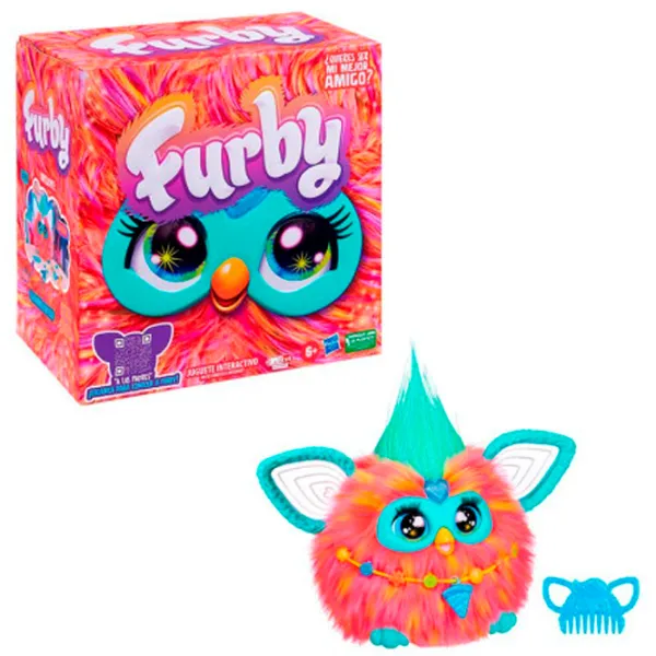 Jucărie interactivă Hasbro Furby F6744 F6744 6+/ Coral photo 6