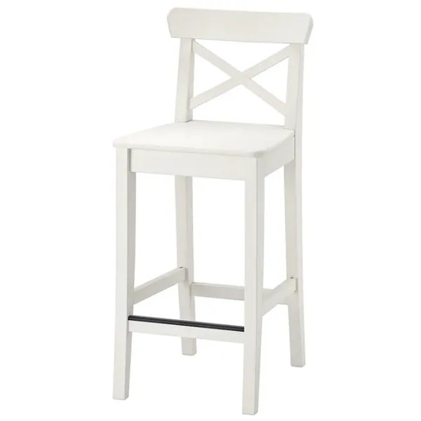 Scaun de bar Ikea Ingolf MDF/ MDF/ White photo 1