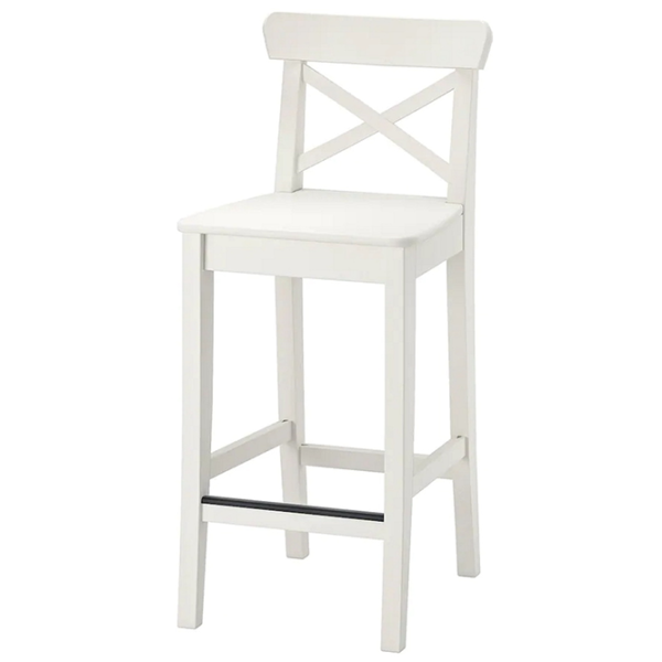 Scaun de bar Ikea Ingolf MDF/ MDF/ White photo 1