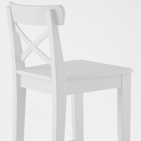 Scaun de bar Ikea Ingolf MDF/ MDF/ White photo 2