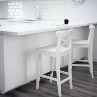 Барный стул Ikea Ingolf МДФ/ МДФ/ Белый photo 4