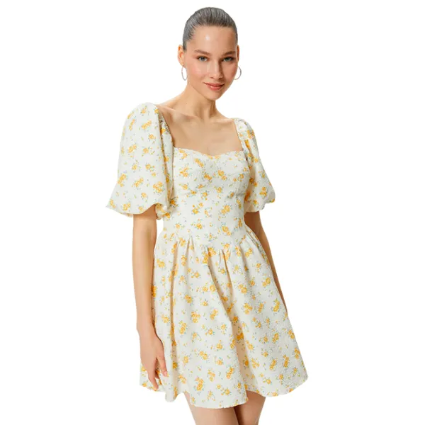 Платье для женщин Koton 4SAL80004IW M/ Бежевый photo 1 Платье для женщин Koton 4SAL80004IW M/ Бежевый photo 1