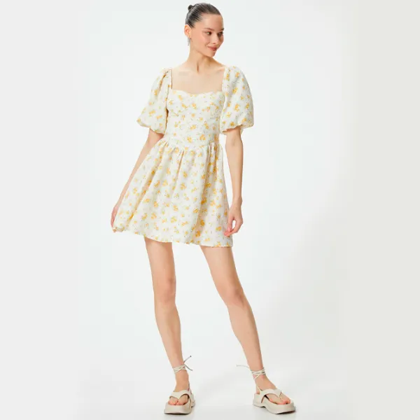 Платье для женщин Koton 4SAL80004IW M/ Бежевый photo 3 Платье для женщин Koton 4SAL80004IW M/ Бежевый photo 3