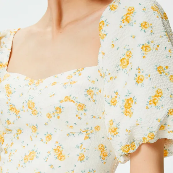 Платье для женщин Koton 4SAL80004IW M/ Бежевый photo 4 Платье для женщин Koton 4SAL80004IW M/ Бежевый photo 4