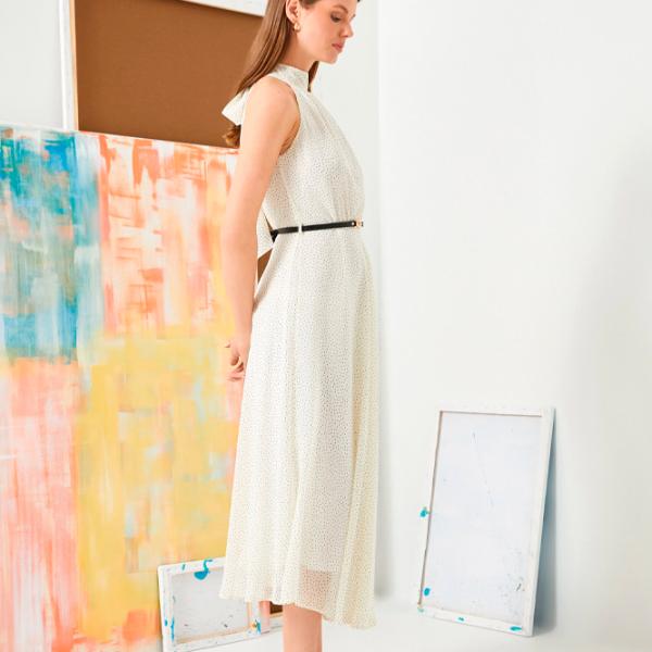 Платье для женщин Koton 4SAK80151UW L/ Бежевый photo 3 Платье для женщин Koton 4SAK80151UW L/ Бежевый photo 3