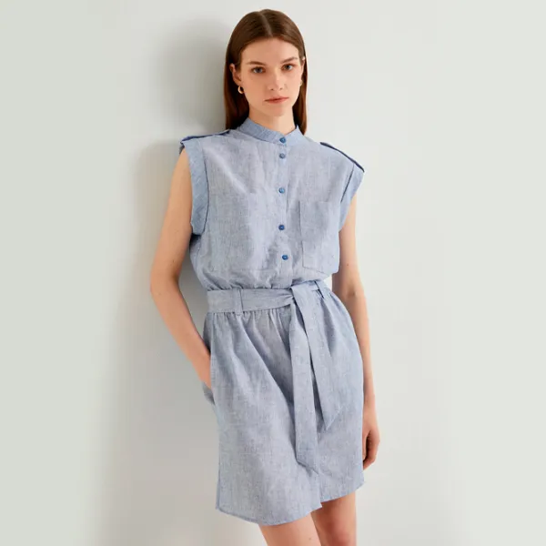 Rochie pentru femei Koton 4SAK80130PW XL/ Blue photo 3 Rochie pentru femei Koton 4SAK80130PW XL/ Blue photo 3