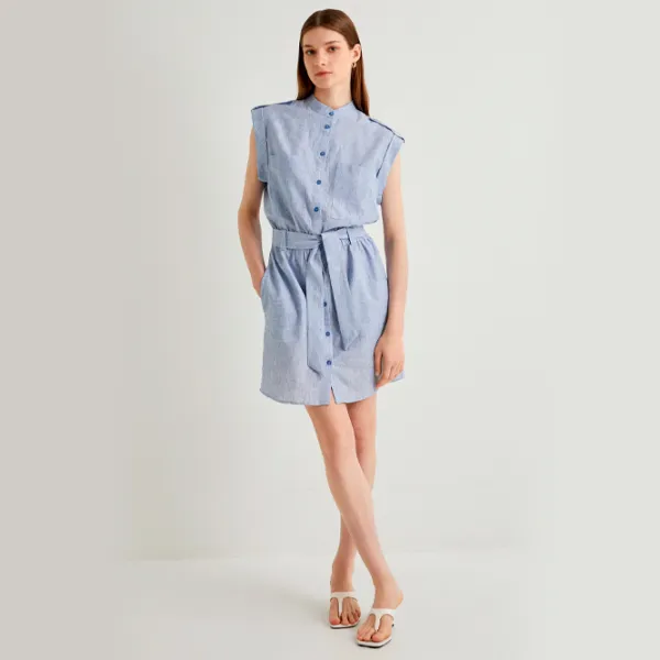 Rochie pentru femei Koton 4SAK80130PW XL/ Blue photo 4 Rochie pentru femei Koton 4SAK80130PW XL/ Blue photo 4