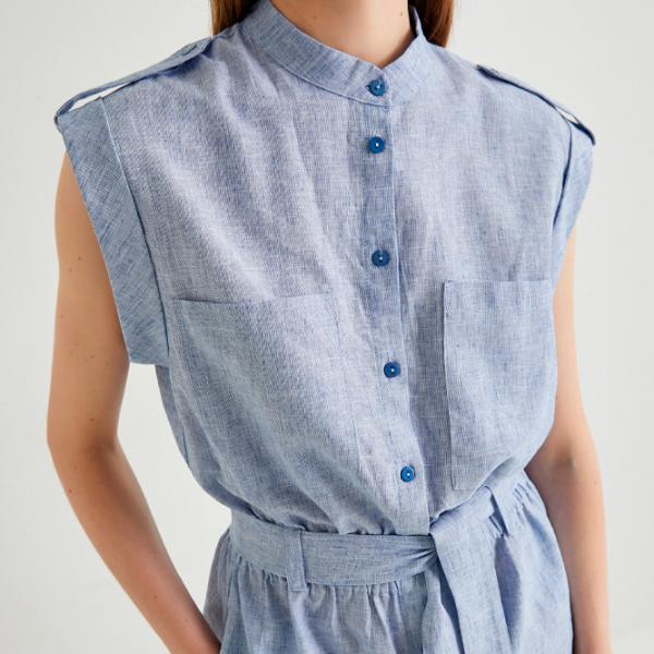 Rochie pentru femei Koton 4SAK80130PW XL/ Blue photo 5 Rochie pentru femei Koton 4SAK80130PW XL/ Blue photo 5