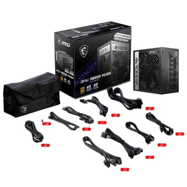 Блок питания MSI MPG A850G PCIE5 80+ Gold/ 850 Вт photo 5 Блок питания MSI MPG A850G PCIE5 80+ Gold/ 850 Вт photo 5