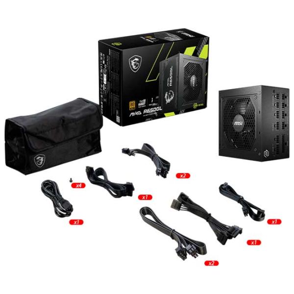 Блок питания MSI MAG A650GL 80+ Gold/ 650 Вт photo 5 Блок питания MSI MAG A650GL 80+ Gold/ 650 Вт photo 5