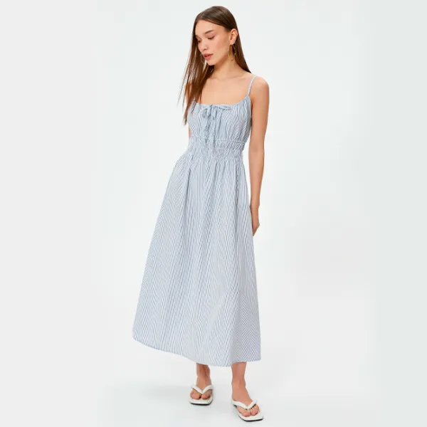 Rochie pentru femei Koton 4SAL80048IW L/ Blue photo 3 Rochie pentru femei Koton 4SAL80048IW L/ Blue photo 3