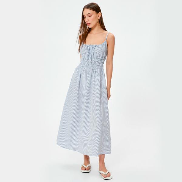 Rochie pentru femei Koton 4SAL80048IW L/ Blue photo 3 Rochie pentru femei Koton 4SAL80048IW L/ Blue photo 3