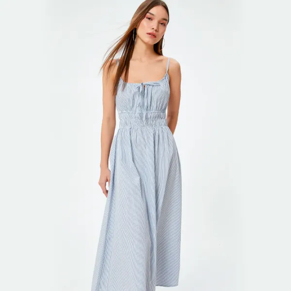 Rochie pentru femei Koton 4SAL80048IW L/ Blue photo 4 Rochie pentru femei Koton 4SAL80048IW L/ Blue photo 4
