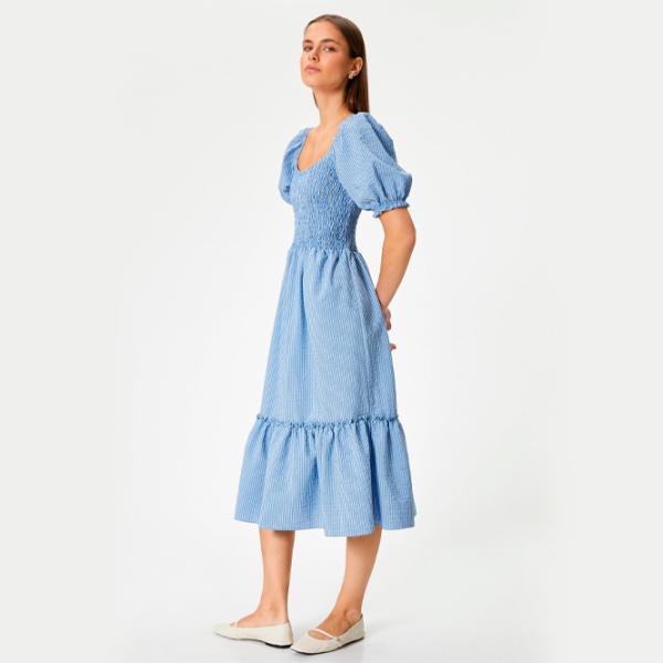 Rochie pentru femei Koton 4SAL80103IW S/ Blue photo 3 Rochie pentru femei Koton 4SAL80103IW S/ Blue photo 3