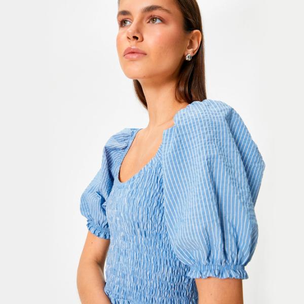 Rochie pentru femei Koton 4SAL80103IW S/ Blue photo 4 Rochie pentru femei Koton 4SAL80103IW S/ Blue photo 4
