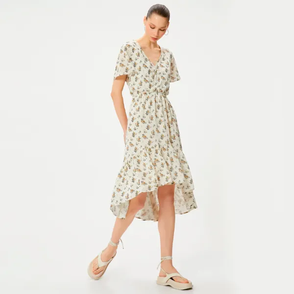 Rochie pentru femei Koton 4SAL80054IW L/ Beige photo 3 Rochie pentru femei Koton 4SAL80054IW L/ Beige photo 3