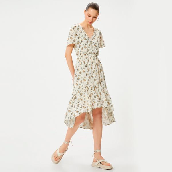 Rochie pentru femei Koton 4SAL80054IW L/ Beige photo 3 Rochie pentru femei Koton 4SAL80054IW L/ Beige photo 3