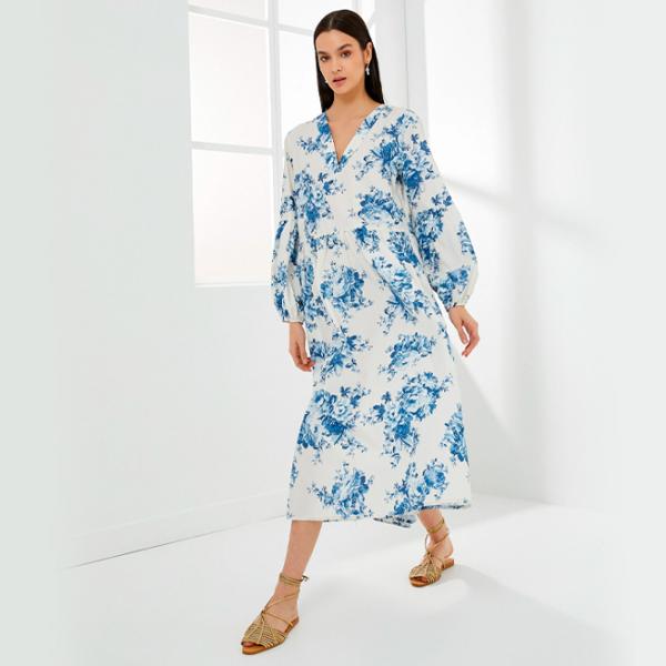 Платье для женщин Koton 4SAK80154UW 2XL/ Синий дизайн photo 3 Платье для женщин Koton 4SAK80154UW 2XL/ Синий дизайн photo 3