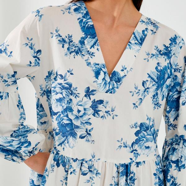 Платье для женщин Koton 4SAK80154UW 4XL/ Синий дизайн photo 4