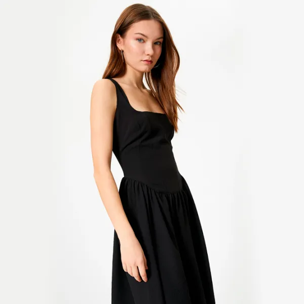 Rochie pentru femei Koton 4SAL80024IW S/ Black photo 4 Rochie pentru femei Koton 4SAL80024IW S/ Black photo 4