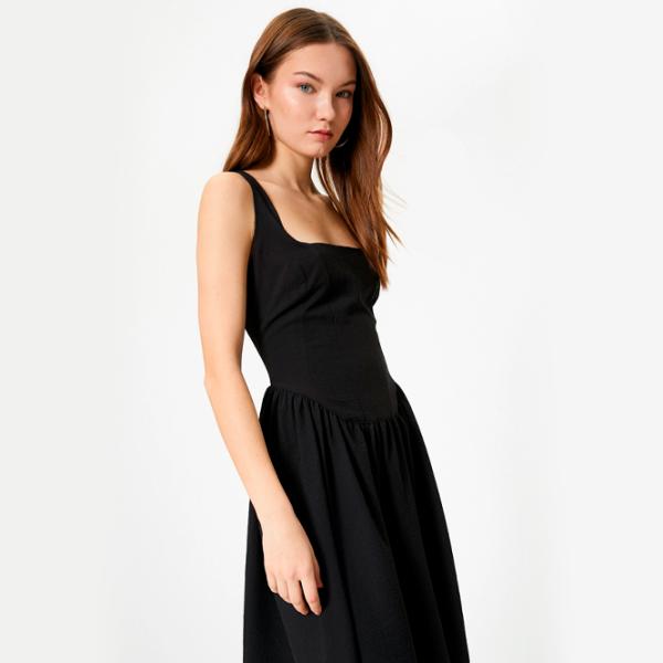 Rochie pentru femei Koton 4SAL80024IW S/ Black photo 4 Rochie pentru femei Koton 4SAL80024IW S/ Black photo 4