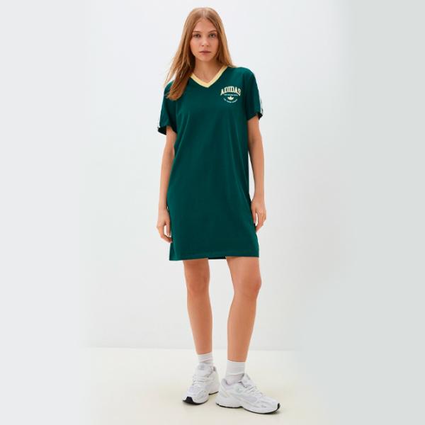Платье для женщин Adidas VRCT GRAPHIC TEE DRESS S/ Зелёный photo 3
