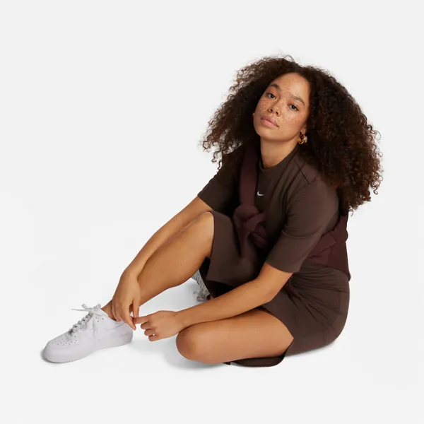 Платье для женщин Nike W Nsw Essntl Midi Dress L/ Коричневый photo 3