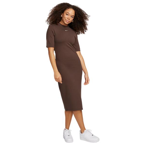 Платье для женщин Nike W Nsw Essntl Midi Dress XS/ Коричневый photo 1