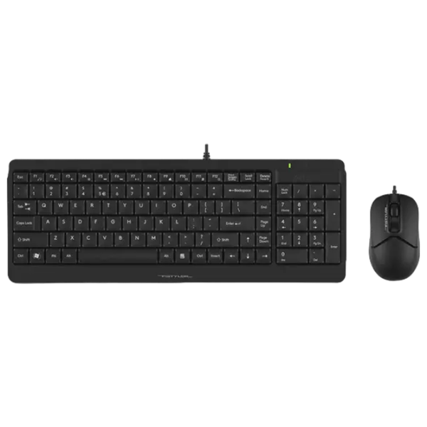 Tastatura & Mouse A4Tech F1512 Cu fir/ Black photo 1