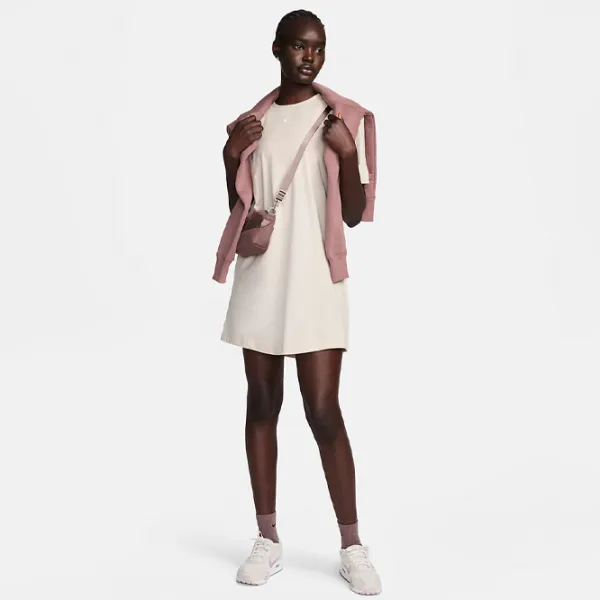 Платье для женщин Nike W Nsw Essntl Ss Dress L/ Бежевый photo 3 Платье для женщин Nike W Nsw Essntl Ss Dress L/ Бежевый photo 3