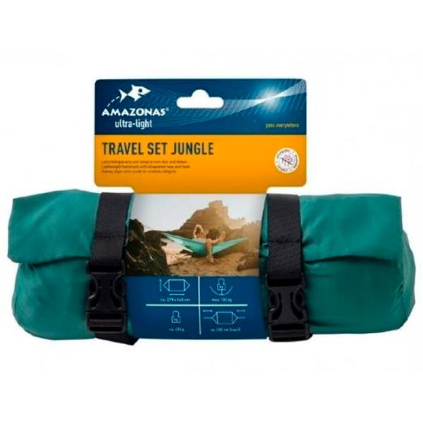 Гамак Amazonas Travel Set Jungle AZ-1030265 120 кг/ Полиэстер/ Зелёный photo 3