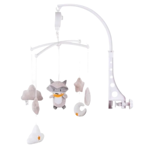 Карусель для кроватки Chipolino Raccoon MILS02113RC 0+/ Белый photo 1