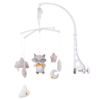 Карусель для кроватки Chipolino Raccoon MILS02113RC 0+/ Белый