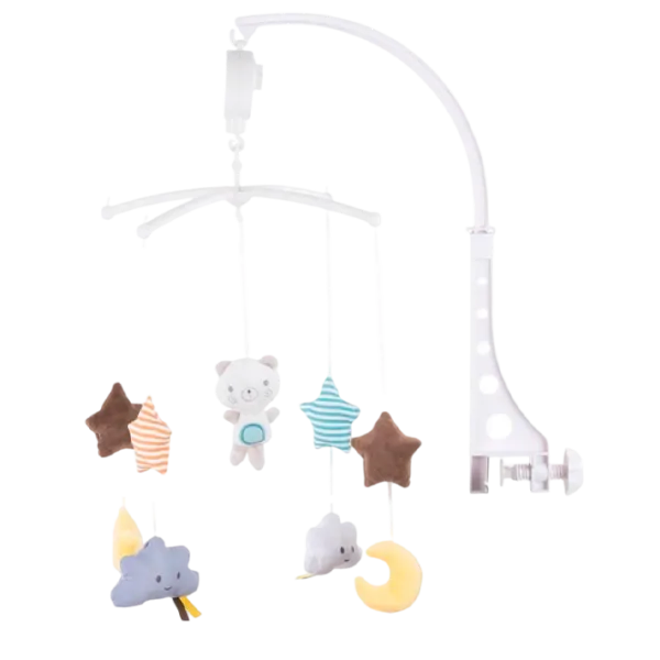 Карусель для кроватки Chipolino Bear and the stars MILS02110BS 0+/ Белый photo 1