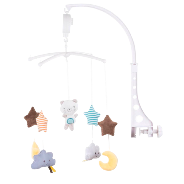 Карусель для кроватки Chipolino Bear and the stars MILS02110BS 0+/ Белый photo 1