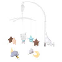 Карусель для кроватки Chipolino Bear and the stars MILS02110BS 0+/ Белый