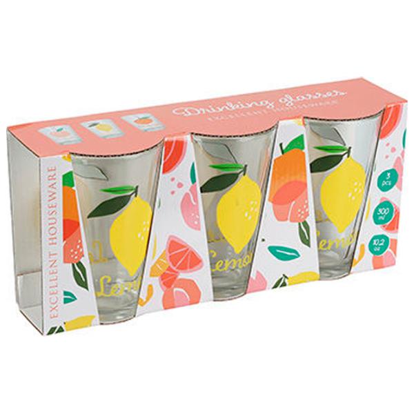 Набор стаканов EH Summer Fruit 0.3л / Стекло / Разноцветный photo 2 Набор стаканов EH Summer Fruit 0.3л / Стекло / Разноцветный photo 2
