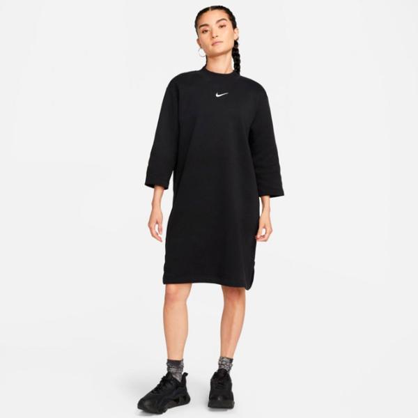 Платье для женщин Nike W Nsw Style Flc 3Q Dress XS/ Черный photo 2