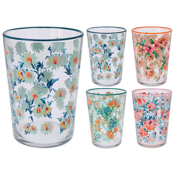 Pahar Promstore Flower 0.51l / Sticlă / Multicolor photo 1 Pahar Promstore Flower 0.51l / Sticlă / Multicolor photo 1